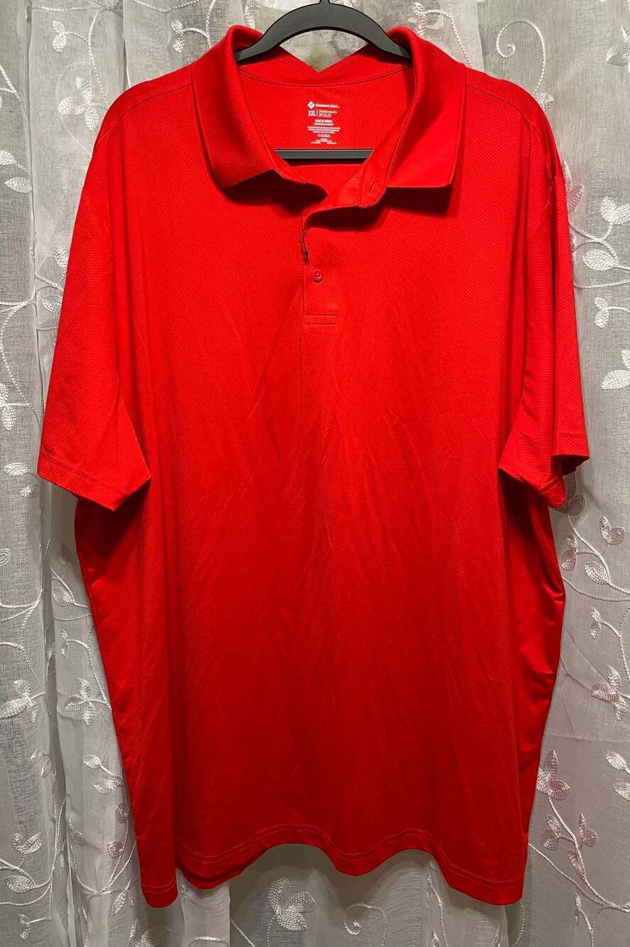 Men's Red Short-Sleeve Polo Shirt - Classic Performance Style